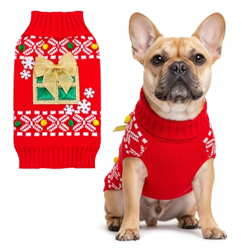 Jersey de Navidad para perros pequeños y gatos: suéter de invierno, ideal para nieve y fiestas, disfraz de Navidad. Ropa perfecta para perros para Navidad, XXS