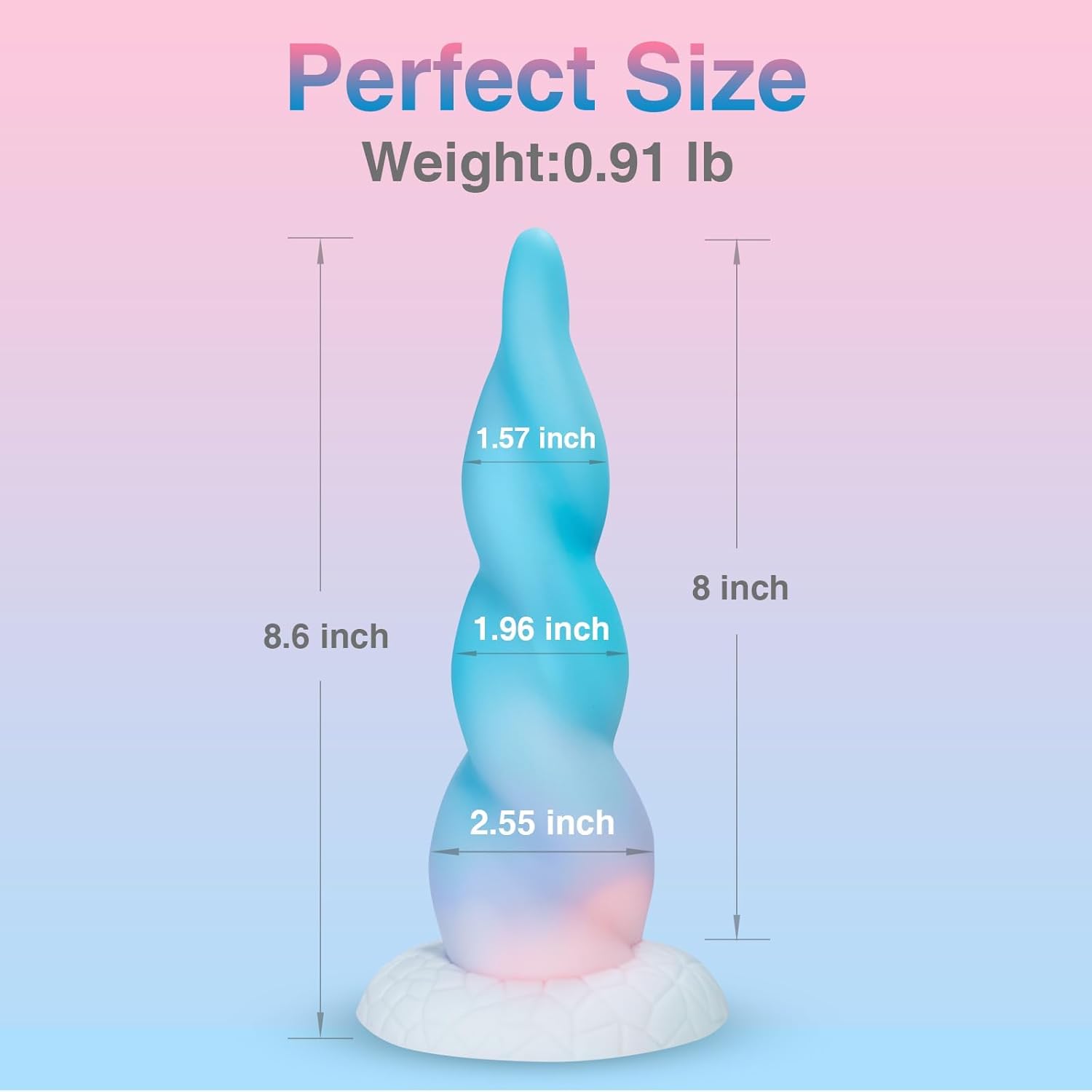 Huge Thick Monster Dildo for Women - 8.6 Inch Realistic Fantasy Big Silicone Anal Dildo with Strong Suction Cup for Hands-Off Play, Soft G Spot Prostate Massager Adult Sex Toys for Female and Couples