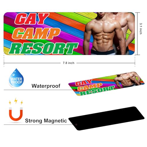 Image of 10PCS Prank Magnetic Bumper Stickers,Funny LGBT Rainbow Pride Adult Magnet Decals Sign for Vehicle Truck Car Reusable Magnet Sticker for Fridge