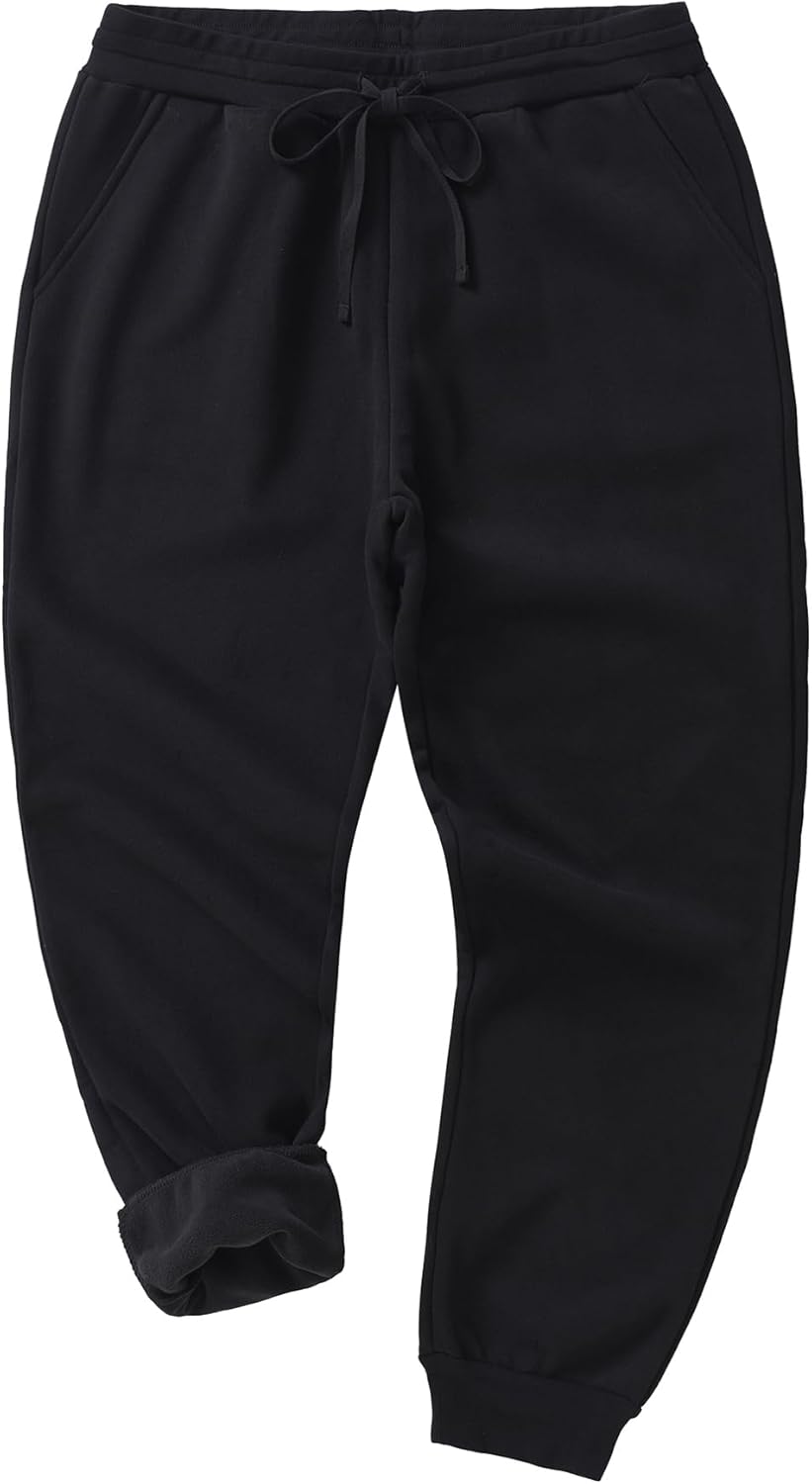 Weintee Men's 34" Inseam Tall Fleece Pants Sherpa Lined Sweatpants for Winter
