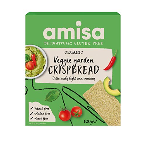 Amisa Organic Gluten Free Veggie Garden Crispbread 100g - Pack of 6