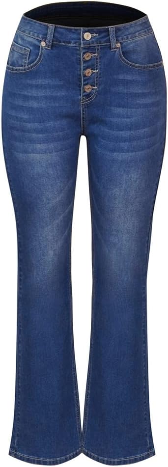 High Waisted Skinny Bell Bottom Jeans for Women Stretch Flare Slim Fit Denim Pants - Image 4