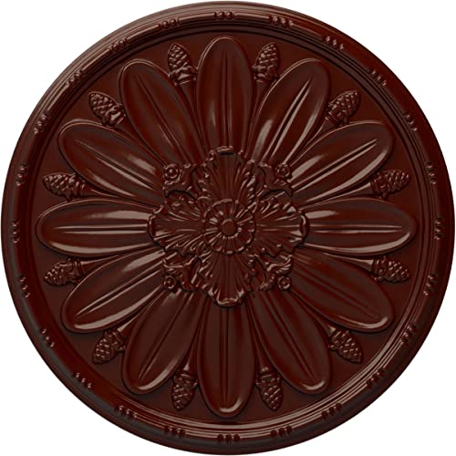 Ekena Millwork CM29FABMF 29-7/8" x 1-3/8" Fairfax Ceiling Medallion, Brushed Mahogany