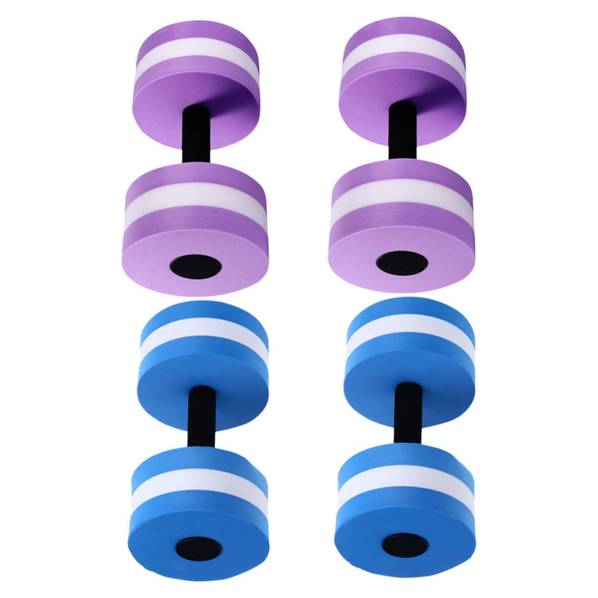 Kisangel Lot de 4 Set de Set de Haltères Aquatiques en Eva Légers et Flottants, Équipement de Fitness Polyvalent, Forme Ronde pour Exercices Aquagym et Entraînement Couleur Aléatoire