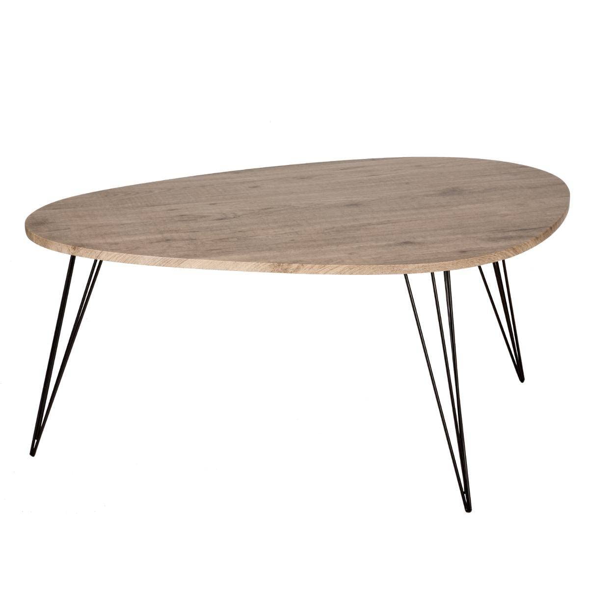 ATMOSPHERA CREATEUR D'INTERIEUR Table Basse en Panneaux de Particules et métal Neile