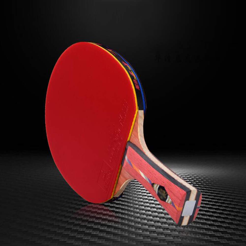 Racchette da Ping Pong, 5 Strati di Legno Puro, 8 Stelle utilizzato da Giocatori intermedi e Senior/Racchetta Singola(Long Handle)