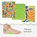 ZenToes Moleskin for Feet Self Adhesive Blister Prevention Padding Cut to Fit Strips Protection from Rubbing Shoes, Friction and Pressure (Motion Mosaic, 3 Sheets, 4 1/8