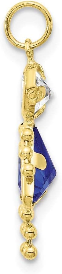 Roy Rose Jewelry 10K Yellow Gold September Birthstone Charm Pendant