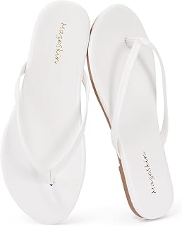mazeskin Womens Memory Foam Flip Flops Flat Thong Sandals