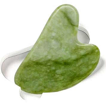 ROSELYNBOUTIQUE Healing Crystal Gua Sha Facial Tools - Guasha Tool for Face Massager Self Care Gifts for Men Women Jade Green