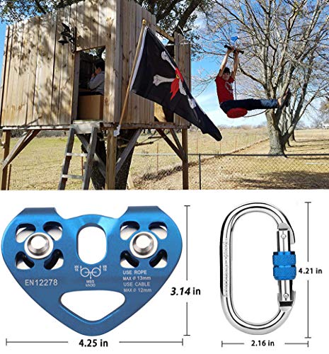Youngneer Zipline Trolley Kit Blue & Red