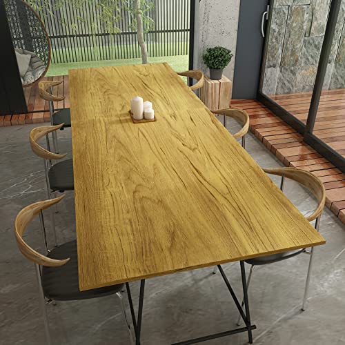 Ekmxmax Wood Grain Contact Paper (Pack Of 2) 16"×118" Brown & White, Peel And Stick Removable Self Adhesive Waterproof Thicken #TOP3