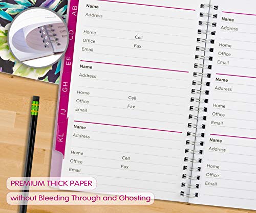 PlanAhead See It Bigger Telephone/Address Book; Large Print with Tabbed Pages (Blue Peony) - Thumbnail 2