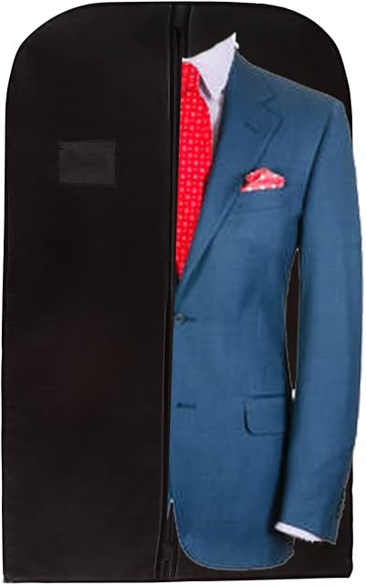 Wedcova UK 40" Suit Bags | Suit Covers Suit Bags for Men Clothes Covers Protector Bags | Suit Covers Garment Bags (Black, 1)