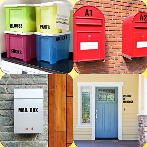 500 Pieces 10 Sheets Letter Stickers,Self Adhesive Vinyl Waterproof Mailbox Numbers Stickers,Alphabet Number Stickers for Mailbox,Window,Door,Sign,Address Number,Business(2 Inch) (Black) - Image 4