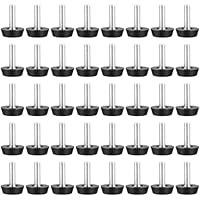 40 STK Stellfüße M6 Verstellbare Möbelfüße Stellfuß m6 x 20 mm, Verstellschrauben mit Schraubfüße, höhenverstellbare Füße Regulierschraube, maschinenfüße für Stuhl Tisch Sofa