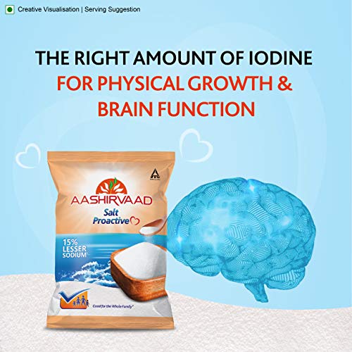 Image of Aashirvaad Superior MP Atta, 10kg Pack & Aashirvaad Proactive Low Sodium Salt, 1 Kg Pack