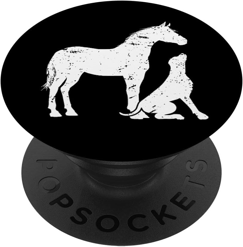 HORSE and DOG Motif for women and men. Horse Dog Lover PopSockets PopGrip for MagSafe