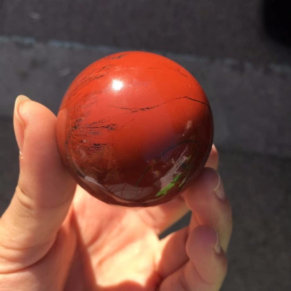Jaspe rouge naturel en sphère : éclat d'un beau cristal de décoration authentique