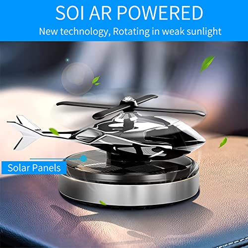 Image of Helicopter Car Air Freshener | Rotating Solar Car Freshener, Airplane Car Perfume, Propeller Design, Long-Lasting Fragrance