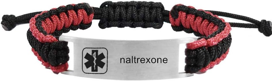 LF Customized Medical Alert Bracelet Stainless Steel Engraved Outdoor Paracord Survival Medic ID Bracelet Sos Emergency Cuff Bracelets for Hiking Camping,Adjustable Med Bracelet for Men Women