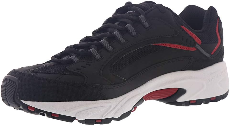 Skechers Stamina Cutback Mens Sneakers Black/Red 9.5 EW - Image 4