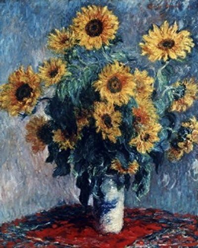 Girasoles Claude Monet (1840 – 1926 – Francés) Oil On Canvas Museo Metropolitano de Arte Póster de Ciudad de Nueva York Nueva York EE. UU. (24 x 36)