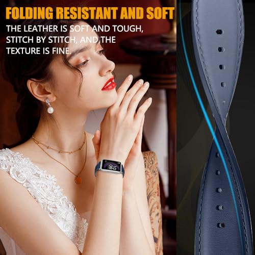 Niboow Strap for Huawei Watch Fit/Fit New/Fit Elegant/Fit SE, Leather Adjustable Watch Band with Stainless Steel Buckle - Image 4