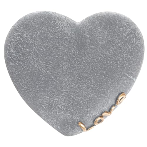 Milisten Pierre Commémorative pour Chien en Résine Forme Cœur, Ornement Jardin Résistant aux Intempéries, Taille Moyenne, pour Mémorial Animal de Compagnie, Décoration Extérieure