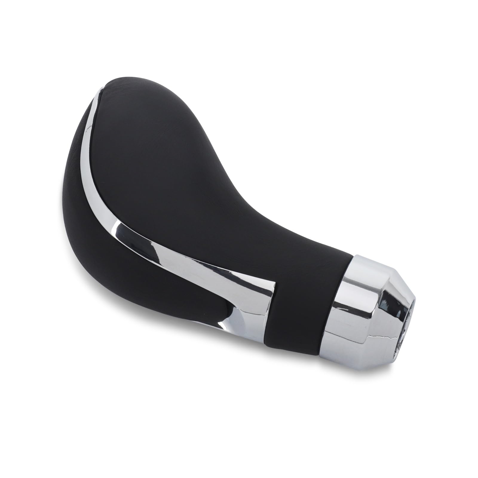 GLBLPEXELR for Universal Sporty Gear Shift Knob Leather/Metal