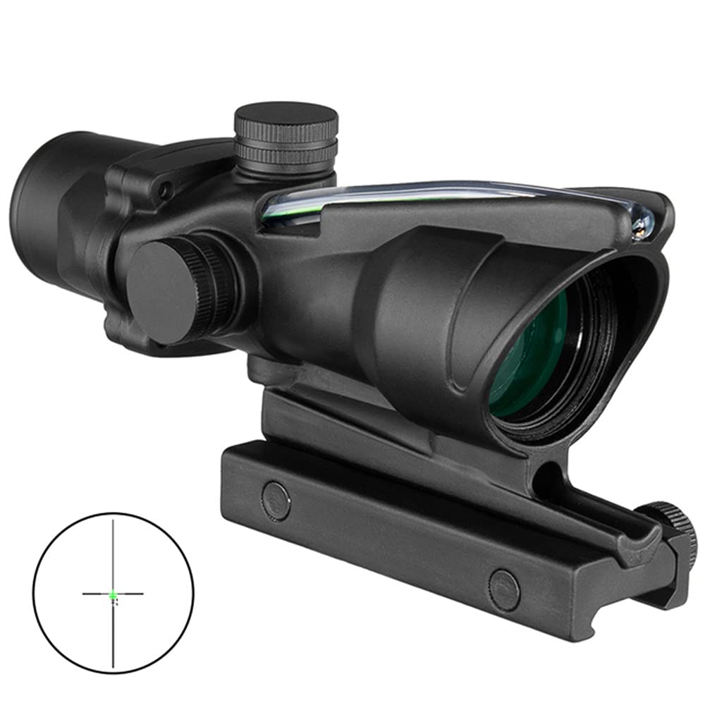 ACEXIER Cannocchiale da puntamento tattico 4x32 Mirino ottico con Reticolo illuminato Rosso Verde per Caccia