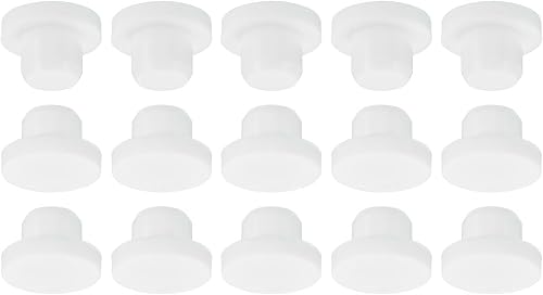 Boxonly Solid Rubber Stopper A13 White Silicone Rubber Solid Bungs Laboratory Pi