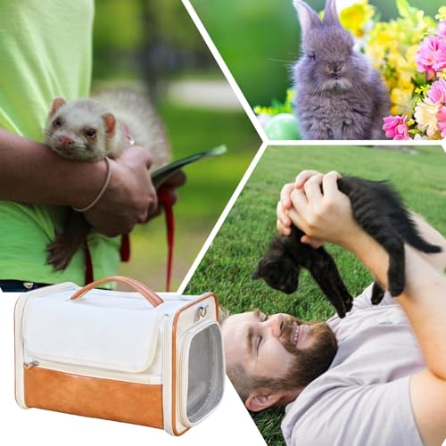 Transportín para gatos con malla transpirable y estuche de viaje para cachorros 5
