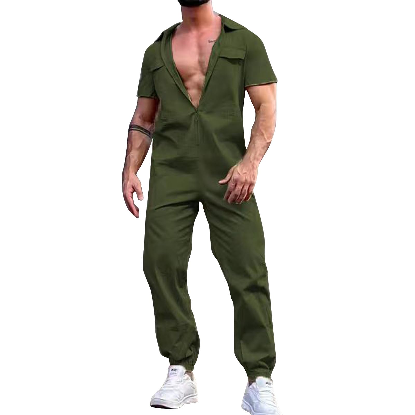 Mono casual con cremallera hombre comodo para evitar combinar ropa 8