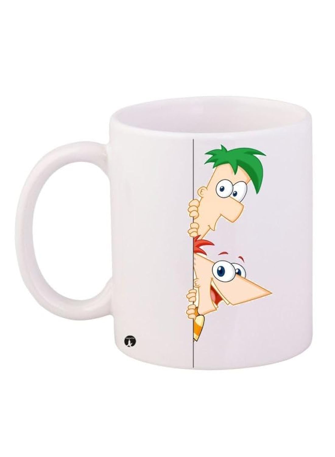 RYN Phineas And Ferb Printed Coffee Mug White/Beige/Green 11Ounce - RYNmg10386