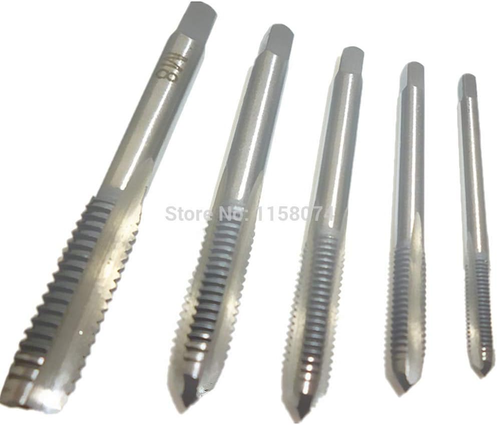 AFCN 5pcs Hss Machine Screw Thread Metric Plug Tap Screw Taps M3 M4 M5
