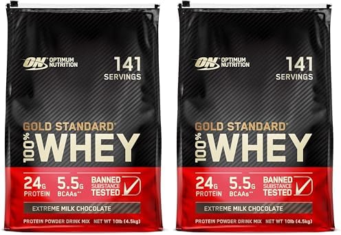 Optimum Nutrition Gold Standard 100% Whey Protein Powder, Extreme...