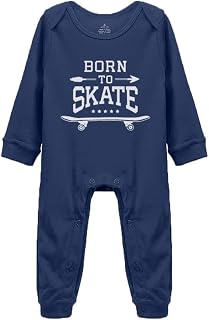 Skateboard Born to Skate Boy Girl Cotton Onesie Short Sleeve Unisex Infant Rompers Bodysuit