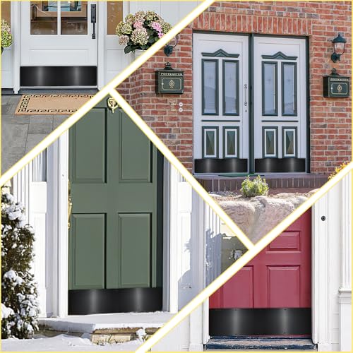 Door Kick Plate for 36" Interior & Exterior Doors, 10" x 34" Aluminum Metal Kick Plate for Bottom of Door, Rounded Corners(Matte Black) by CANGETS - Image 6