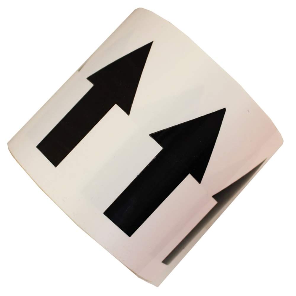 Tuyau d'identification bande flèches noir 100 mm pour sécuriser vos flux