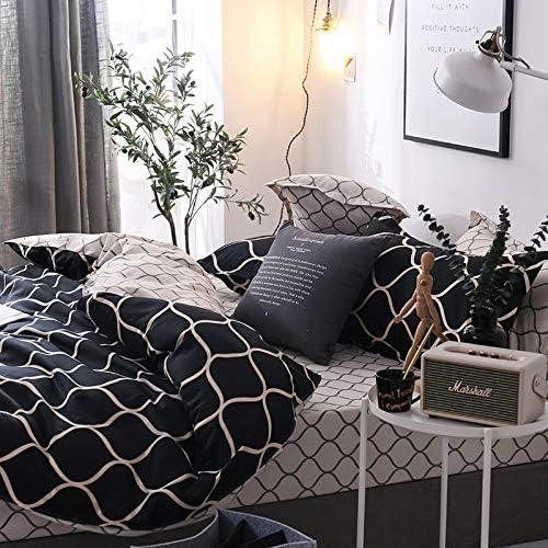 Miniatura 3 de NTjinli - Juego de funda de edredón tamaño Queen, 100 % microfibra lavada, 1 funda de edredón de 90 x 90 pulgadas con cierre de cremallera y 2