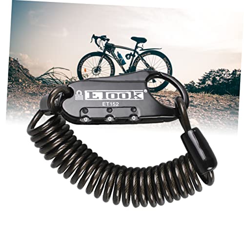 Besportble Combination Bike Lock Helmet Locks Travel Luggage Locks Universal Helmet Lock Digit Password Lock Bike Cable Lock Combination Cable Lock Bicycle Lock Chain Lock Black Accessories #TOP3