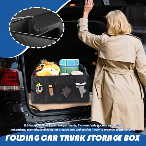 Organiseur de coffre pliable auto à compartiments - 3
