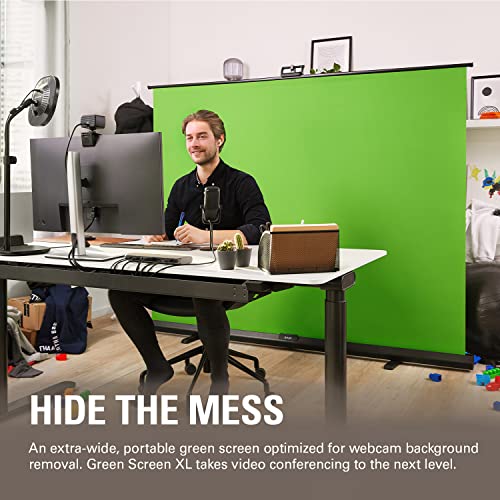 Image of Elgato Green Screen XL - Extra Wide 79x72 inch Chroma Key panel, Wrinkle-Resistant Fabric for Background Removal for Streaming, Video Conferencing, on Instagram, YouTube, TikTok, Zoom, Teams, OBS
