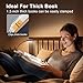 ERGONOV Beanbag Pillow Stand With 6500K Reading Light, Hands Free Holder, Comfortable Lap Stand for Reading in Bed, Desk, or Sofa, Wooden Rest for Book Lovers, AAA Battery Required