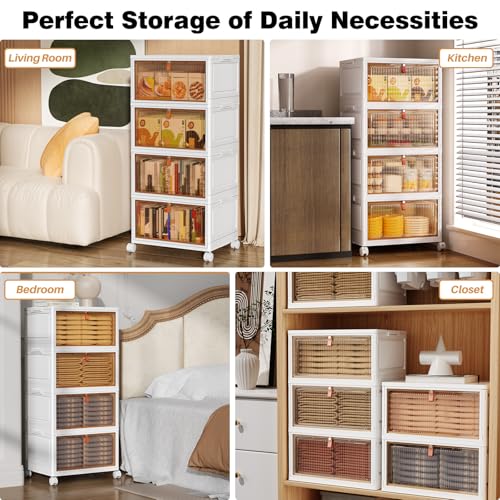 PurKeep Aufbewahrungsbox mit Deckel - 28L × 4 plastikbox mit deckel – Ansicht 6
