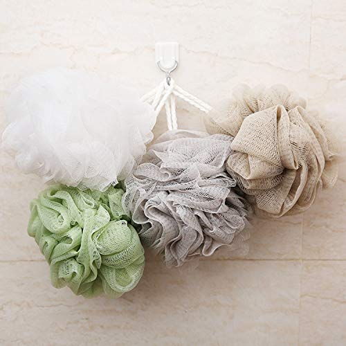 Douchespons verpakking van 4 (50 g / stuks) Puff Luffah Mesh Brush Shower Ball, Mesh Bath en Shower Sponge - Image 3