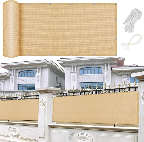Toile ombrage respirant rectangle 320 x 400 cm anti UV pour balcon