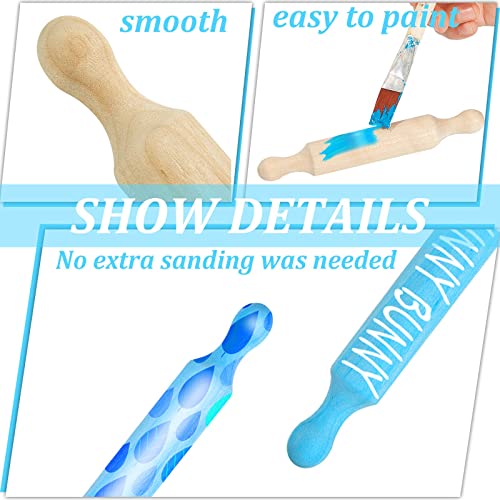 Suclain Wooden Mini Rolling Pin Long Kitchen Baking Small Dough Rolling Pin For Children Fondant Pastry Pizza Crafting And Imaginative Play For Halloween And Christmas Presents (15 Pieces,6 Inches) #TOP2