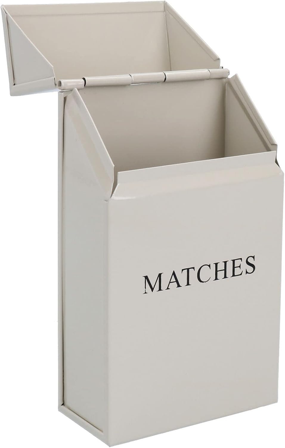 AB Tools Cream Match Box Holder Long Matches Powder Coated Sheet Metal Fireplace